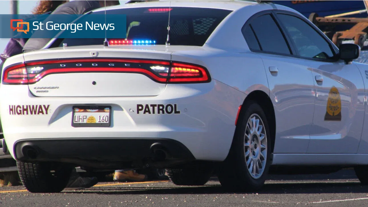Emergency responders at a crash scene on SR-59 with traffic blocked and vehicles off the roadway